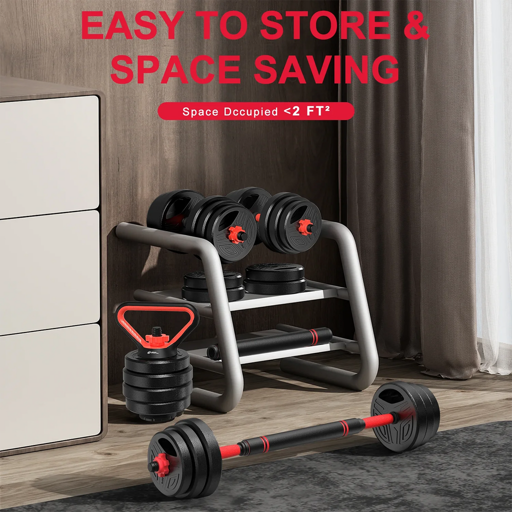 3-in-1 Adjustable Dumbbells Set 20 kg