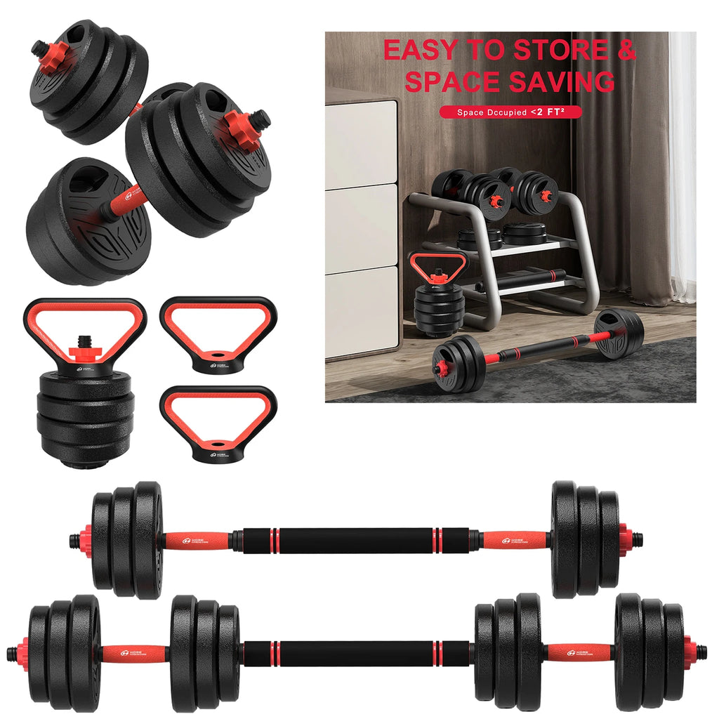 3-in-1 Adjustable Dumbbells Set 20 kg