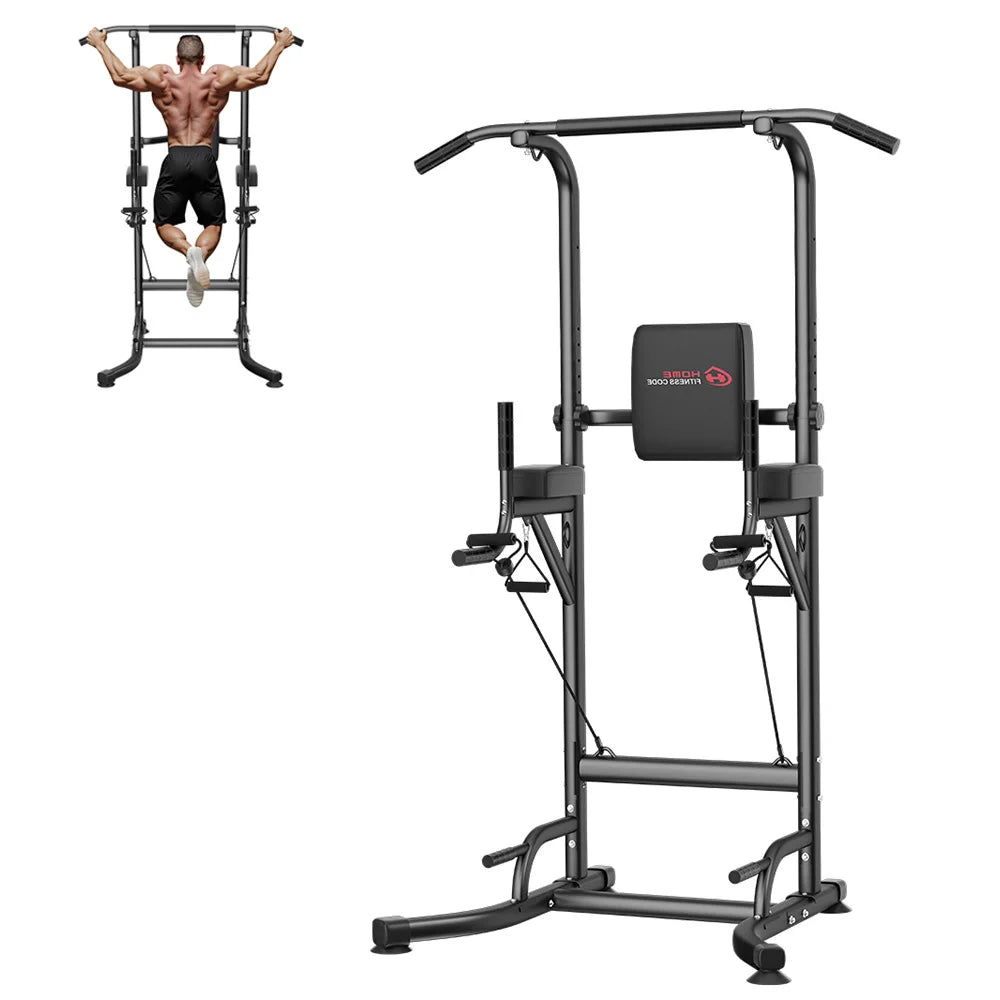 Dip Station, Pull Up Bar Adjustable Home Workout