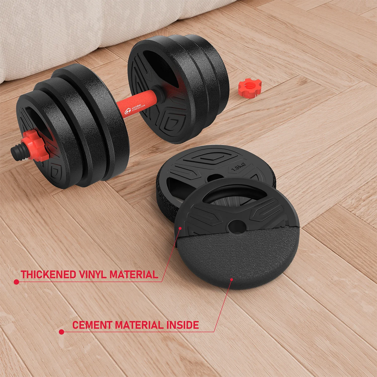 3-in-1 Adjustable Dumbbells Set 20 kg