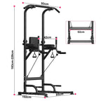 Dip Station, Pull Up Bar Adjustable Home Workout
