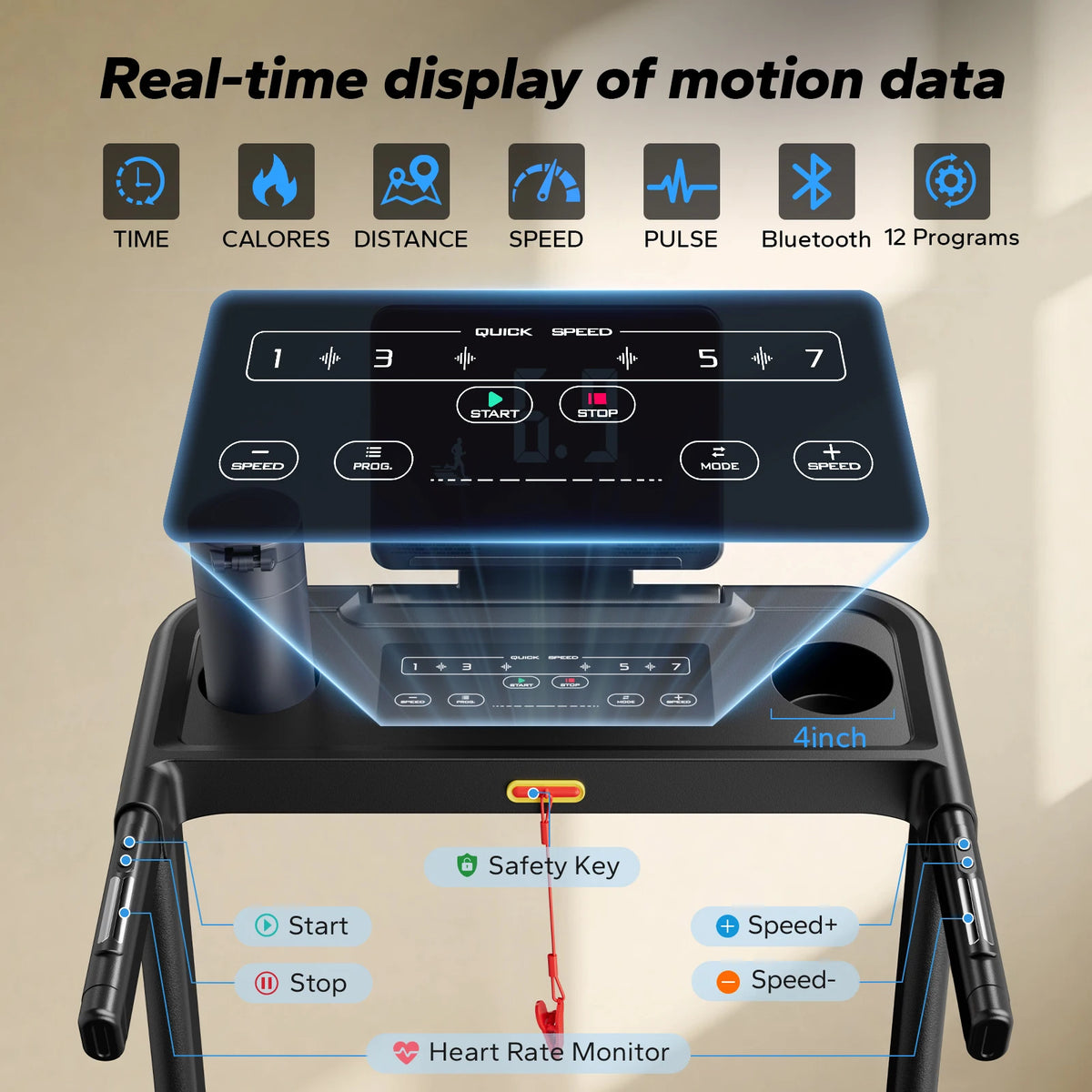 Cardio Fitness Foldable Treadmill