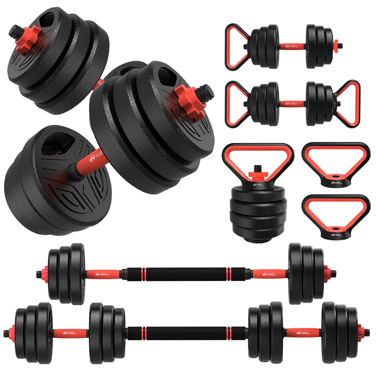 3-in-1 Adjustable Dumbbells Set 20 kg