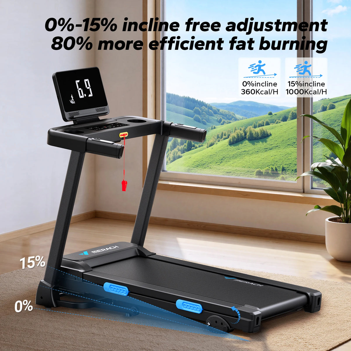 Cardio Fitness Foldable Treadmill