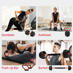 3-in-1 Adjustable Dumbbells Set 20 kg