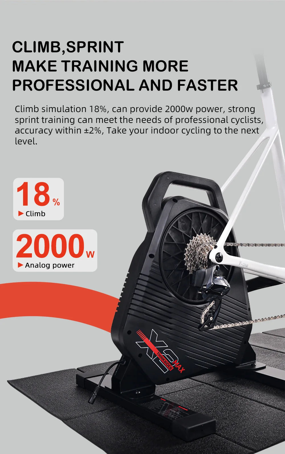 X2Max Smart Road Bike Trainer