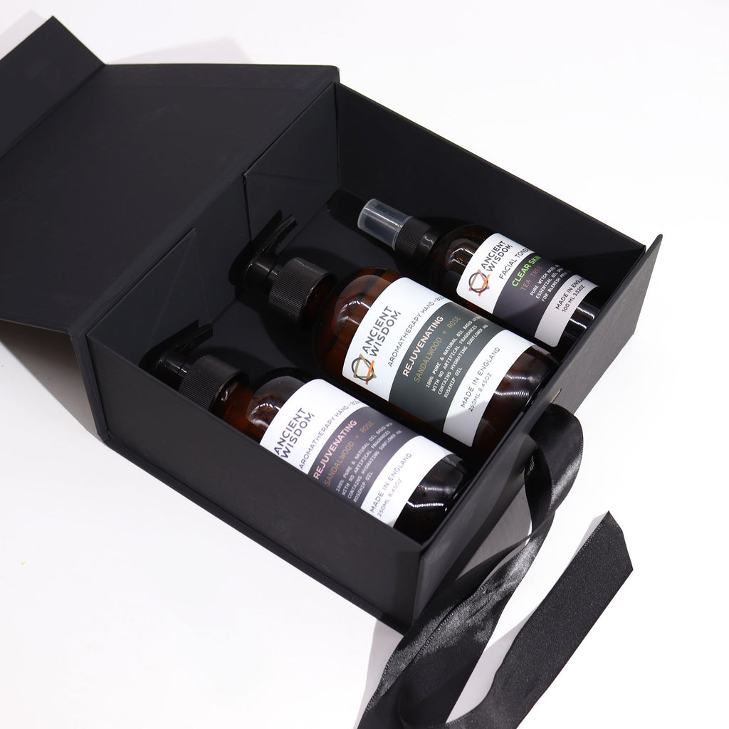 Luxury Gift Boxes With Bow – Black Set of 3