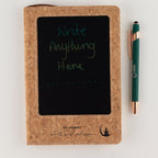 A5 Intention Note Book - LCD Wipe Screen - Cork Leather Effect - 80 Leafs