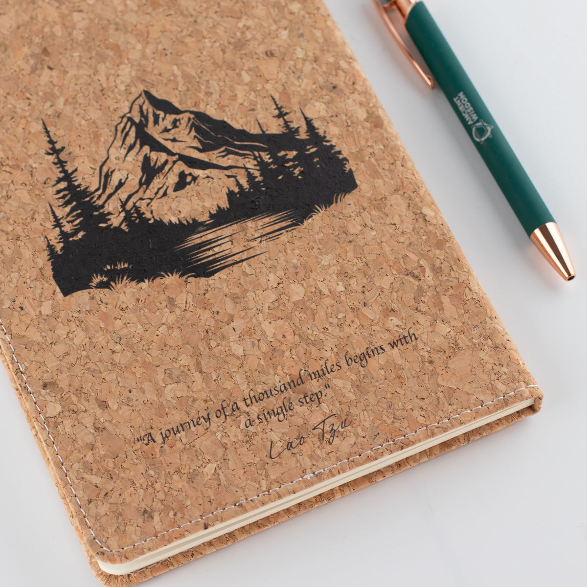 A5 Intention Note Book - LCD Wipe Screen - Cork Leather Effect - 80 Leafs