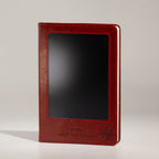 A5 Intention Note Book - LCD Wipe Screen - Red Leather Effect - 80 Leafs