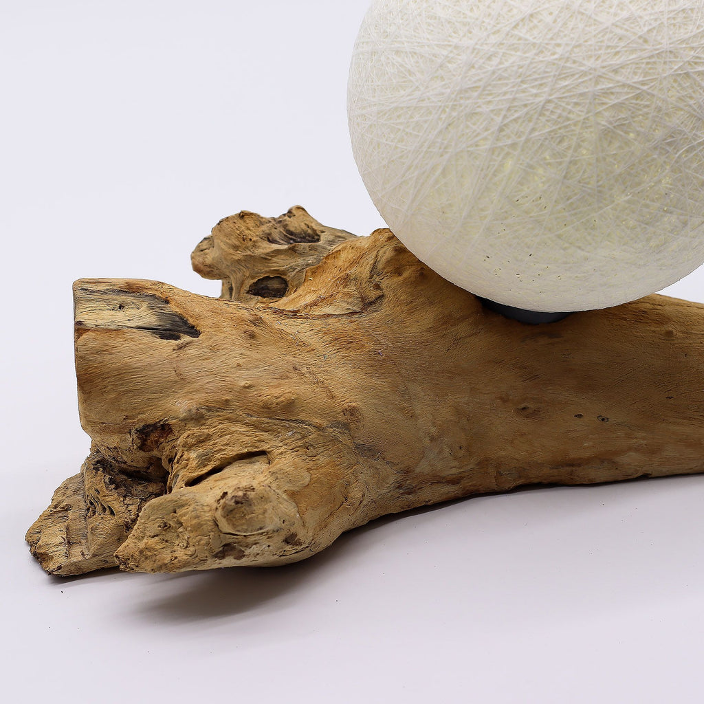 Driftwood Cotton Luna Ivory Shade  Lamp