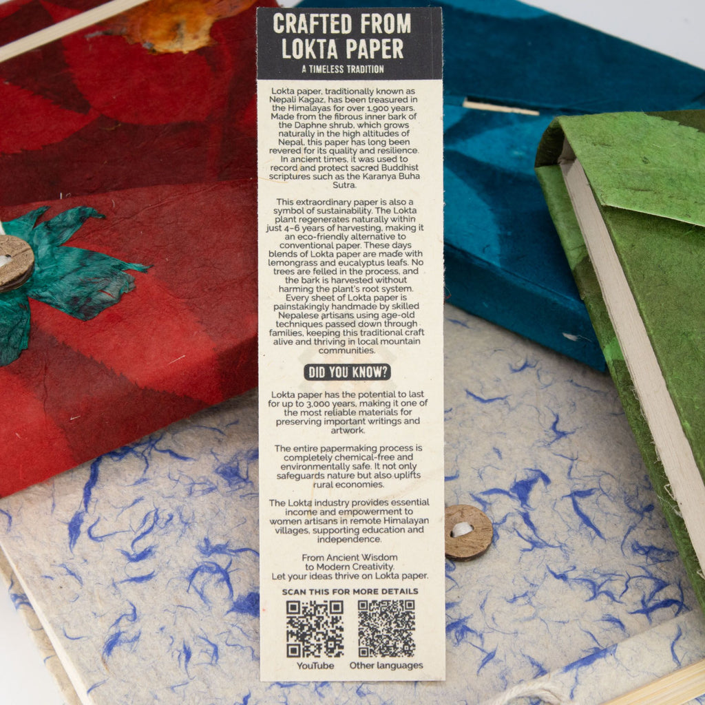 Flowers Notebook – Large (21x15cm) – 45 Leaves – Includes Bookmark