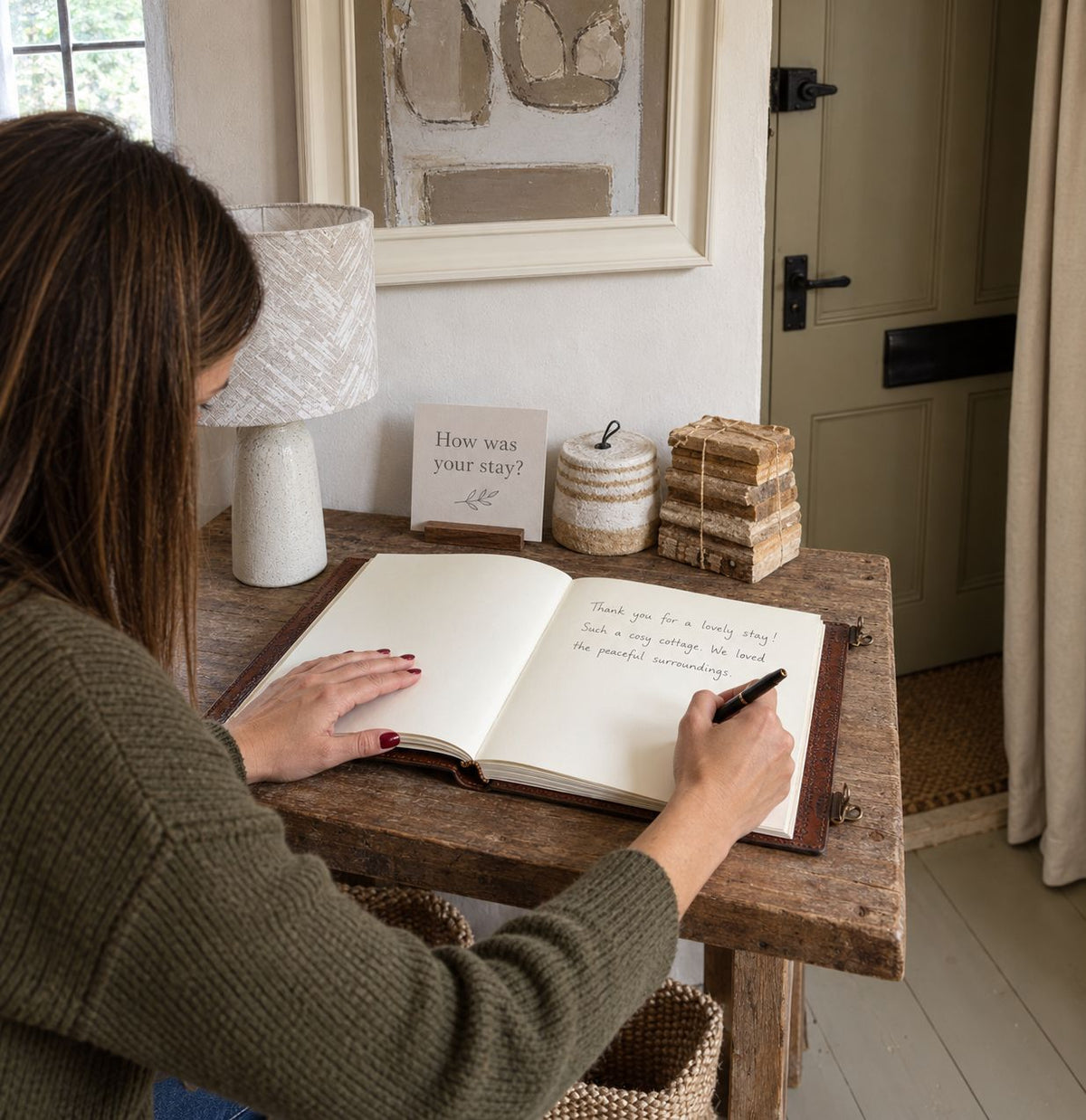 Huge Customisable Visitor Leather Book 10x13 (200 pages)