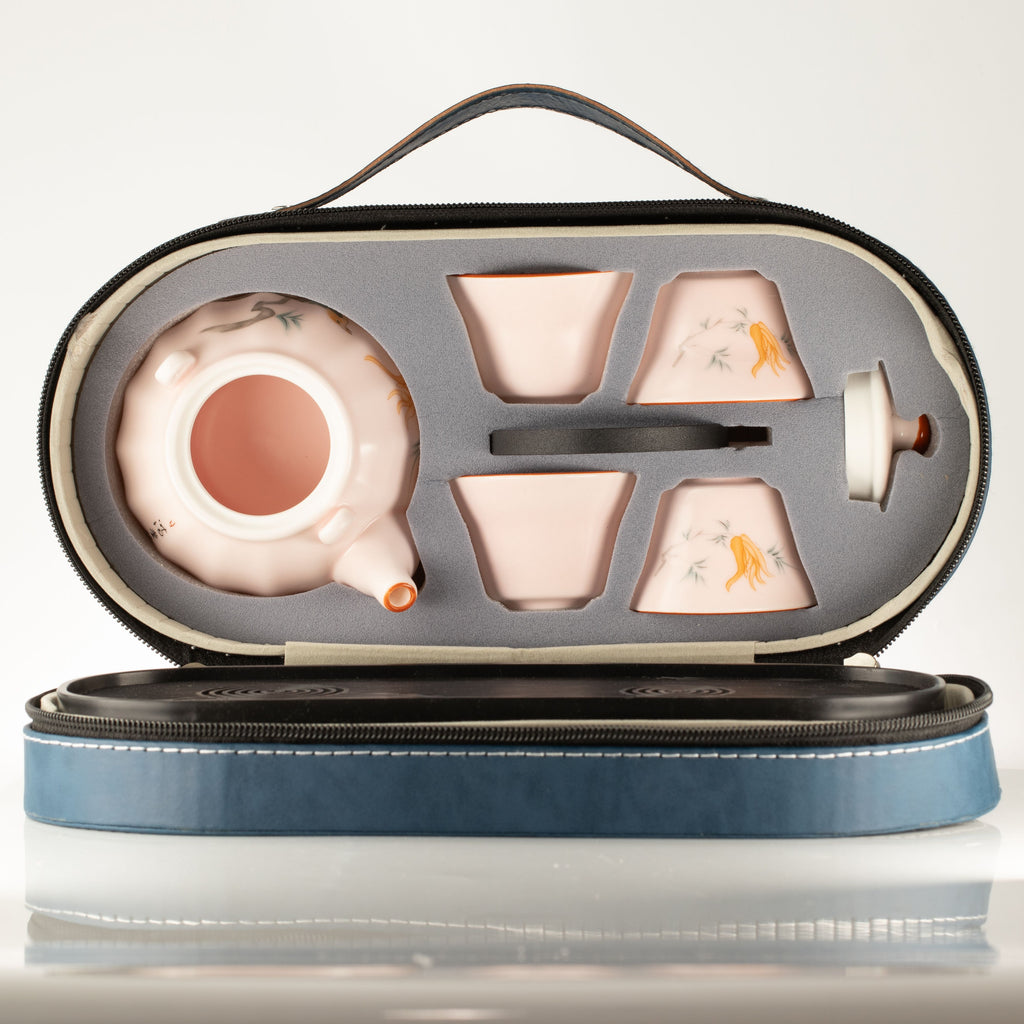 Travel Teapot Set & Four Cups