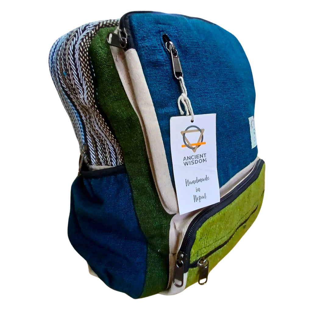 Large Stylish Backpack - Perfect Day Rucksack In Teal & Sage Colour