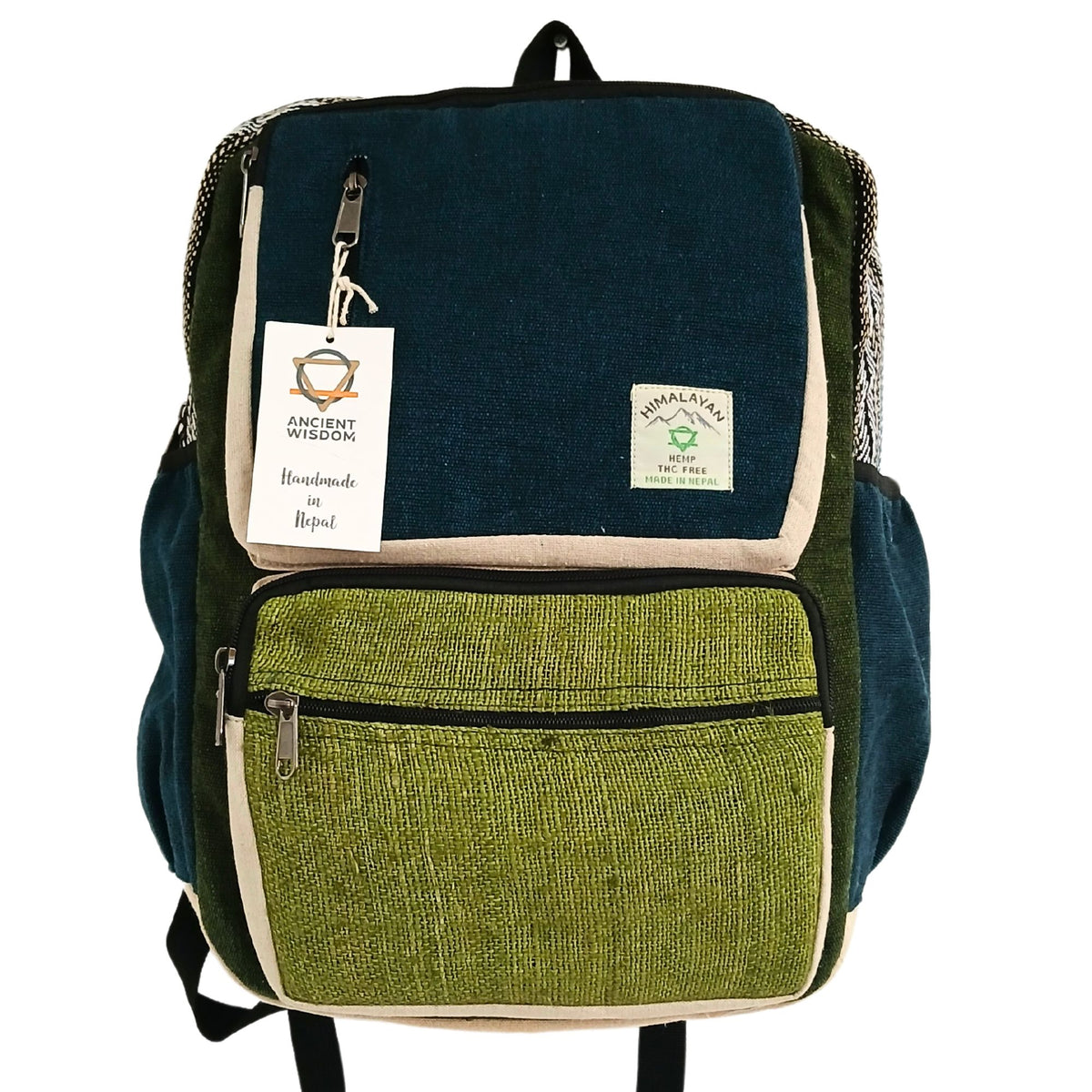 Large Stylish Backpack - Perfect Day Rucksack In Teal & Sage Colour