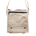 Cotton Canvas Messenger Bag - Natural and Soft Jute