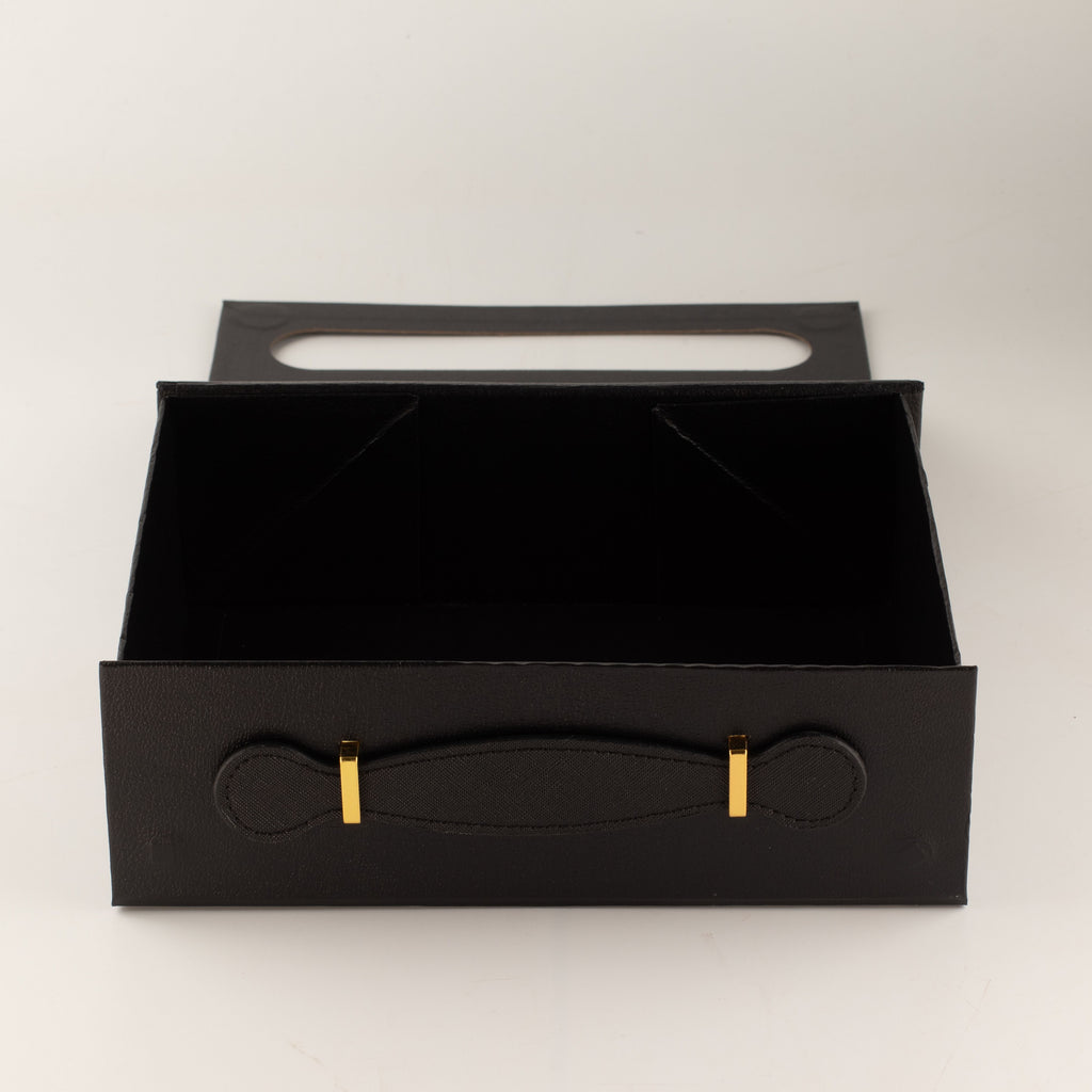 4 Luxury Hamper Gift Boxes - 2 White / 2 Black