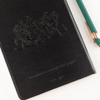 A5 Intention Note Book - LCD Wipe Screen - Black Leather Effect - 80 Leafs