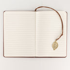 A5 Intention Note Book - LCD Wipe Screen - Brown Leather Effect - 80 Leafs