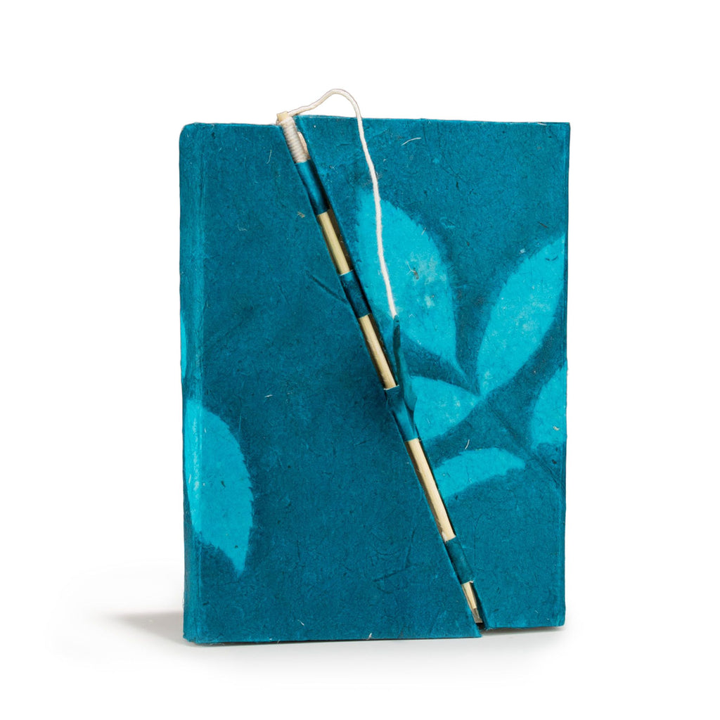 Bamboo Lock Notebook – Medium (15x12cm) – 45 Leaves – Midnight Blue