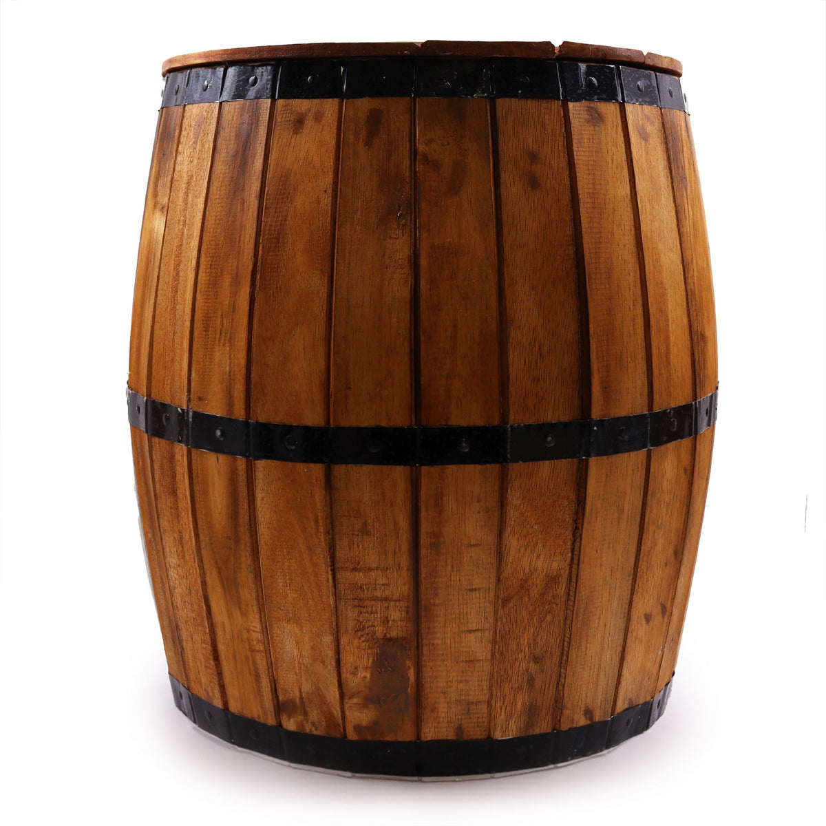 Albasia Barrel Table – Natural Wood 60 x 48.5 cm