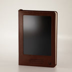 A5 Intention Note Book - LCD Wipe Screen - Brown Leather Effect - 80 Leafs