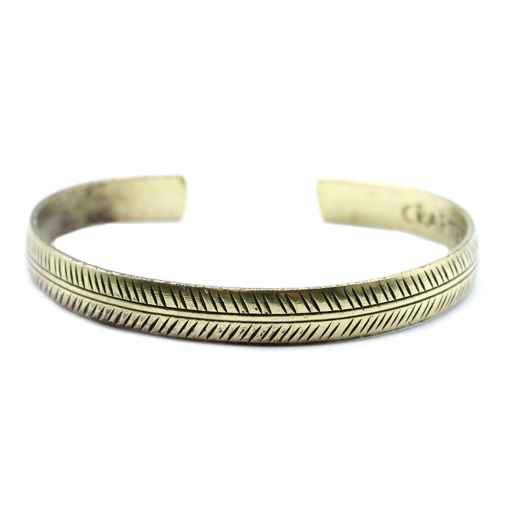 Handcrafted Brass & Copper Cuff Bracelets - Set of 2